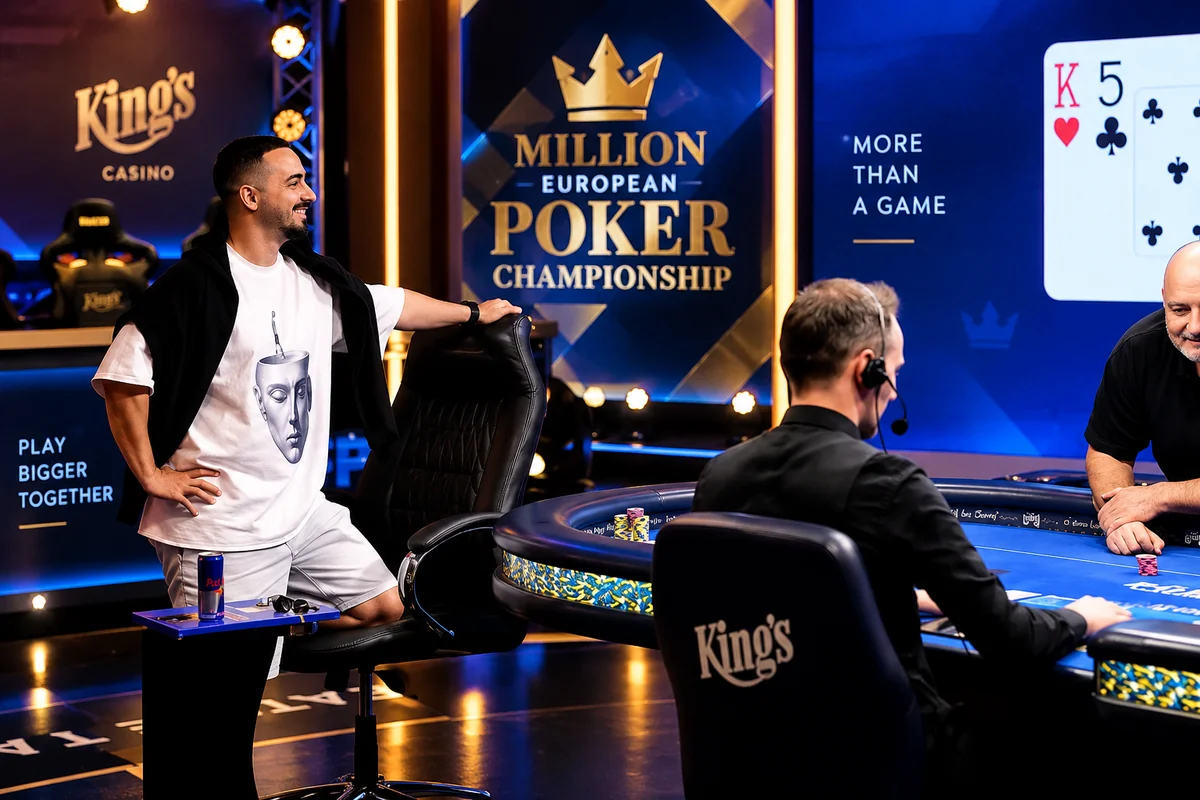 Viorel Gavrila at the King's Million EPC Mini Main Event final table at King's Resort