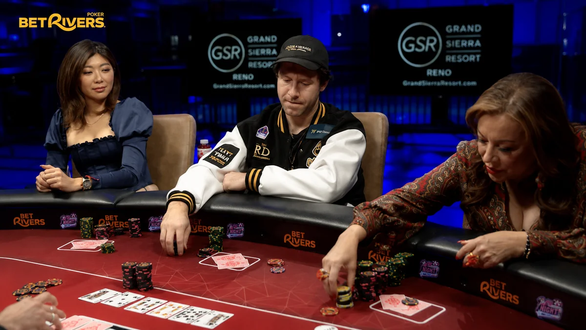 Xuan Liu, Dan Jungleman Cates and Jennifer Tilly at the Hellmuth's Home Game table